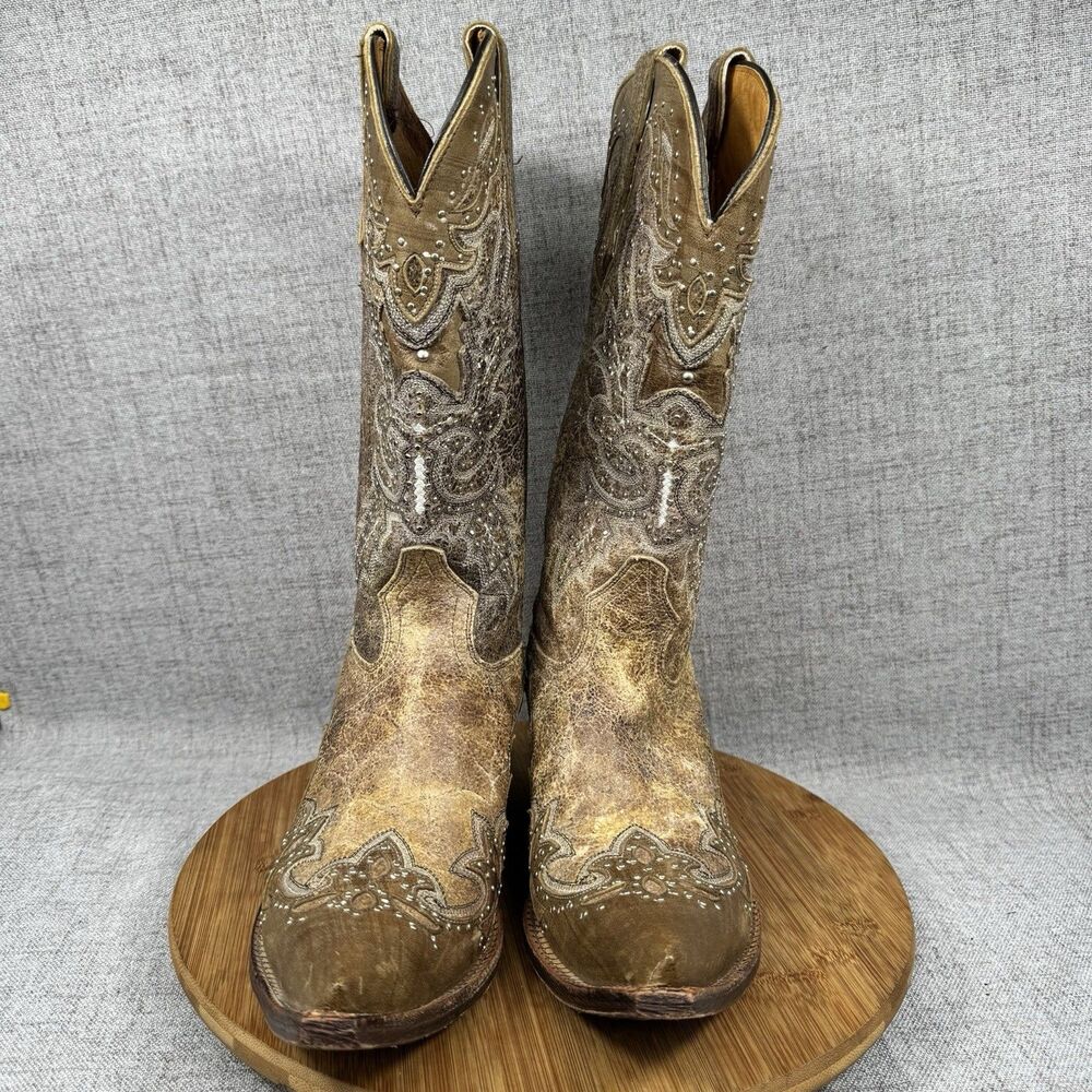Johnny Ringo Cowboy Boots Womens 10.5 B Sagrada Western Leather - Picture 8 of 12